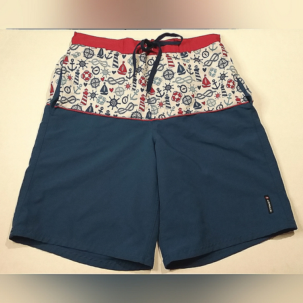 Airwalk Mens Swim Trunks Sz M Mesh Lining EUC